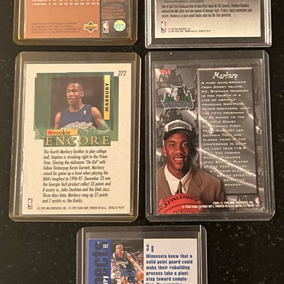 Stephon Marbury NBA Basketball Trading Cards (5) Medley - Picture 7 of 12